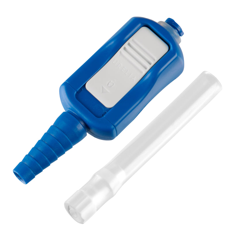 Katheterventil Urelia® – Einhandbedienung mit praktischem Schiebeverschluss - Innovativer Adapter für Bettbeutel - PZN  16585310 - Versandkostenfrei