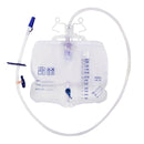 Bettbeutel - Urinbeutel - 2000 ml 120 cm - Ablass Dreh- / Schwenk - Geschl. System - Steril - Medfein - PZN 04438443