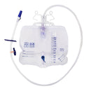 Bettbeutel - Urinbeutel - 2000 ml 120 cm - Ablass Dreh- / Schwenk - Geschl. System - Steril - Medfein - PZN 04438443 - VPE zu 10 Stück - Versandkostenfrei